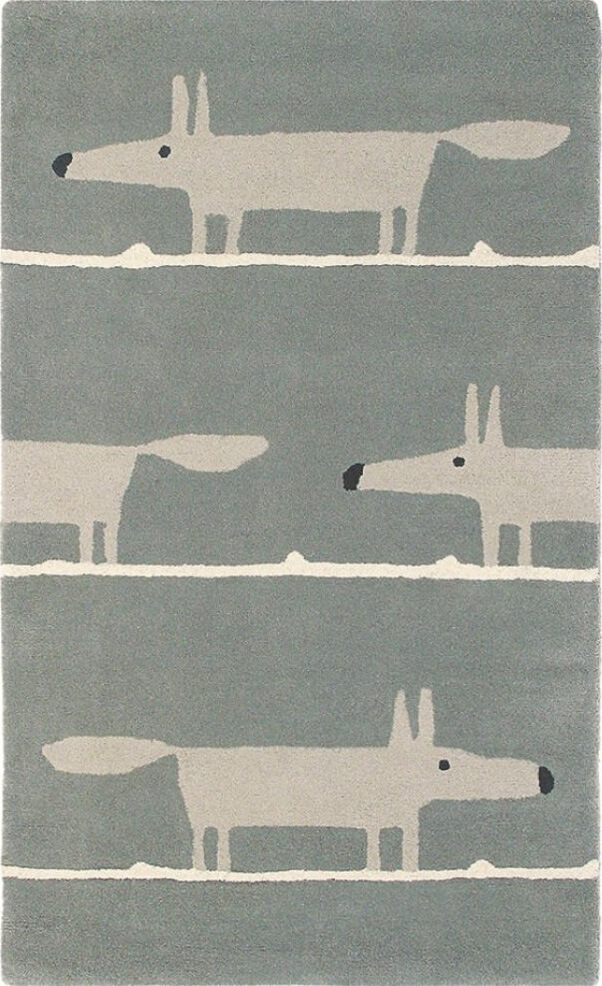 Fox Silver Wool Handwoven Rug