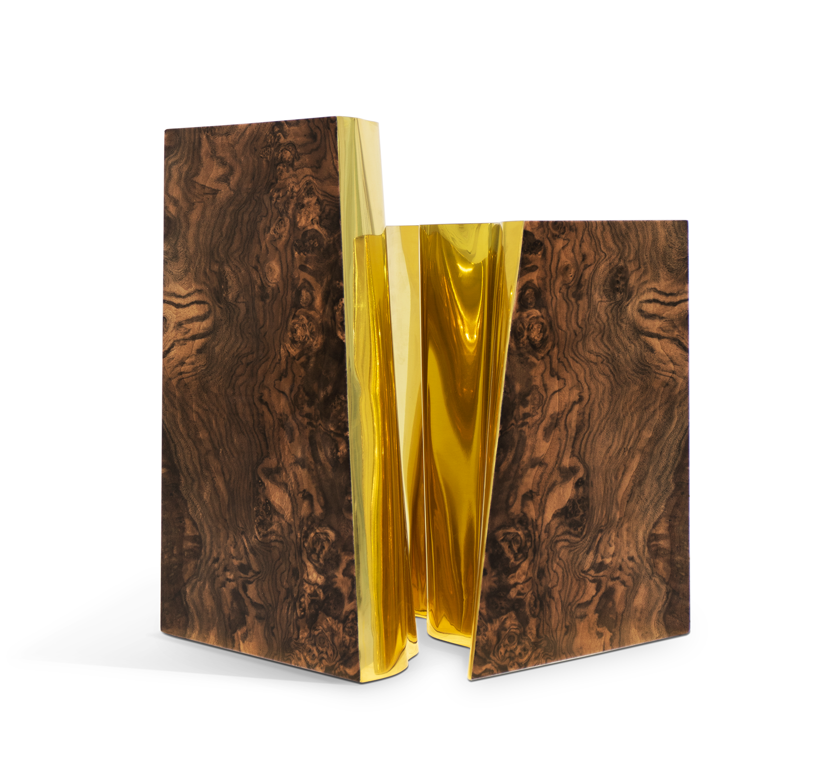 Fissure Walnut Side Table