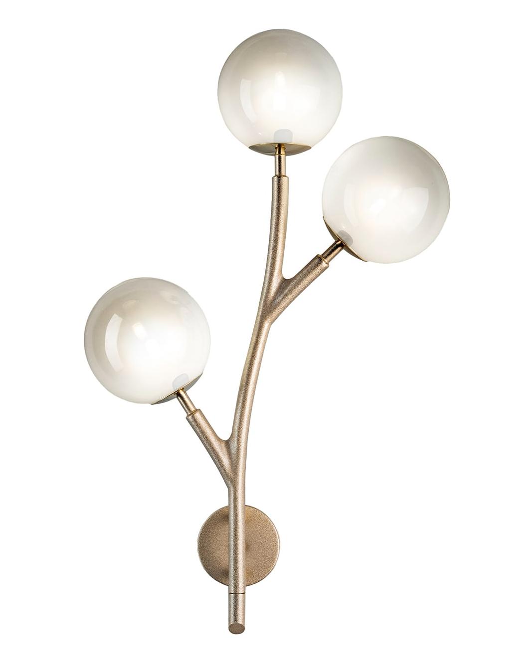 Glass Globes Brass Wall Lightt