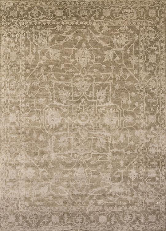 Heriz Beige Hand Knotted Rug