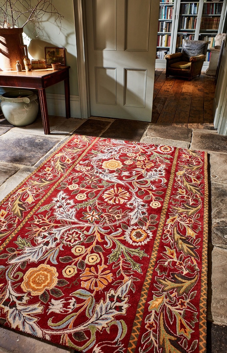 Designer Red Handtufted Rug