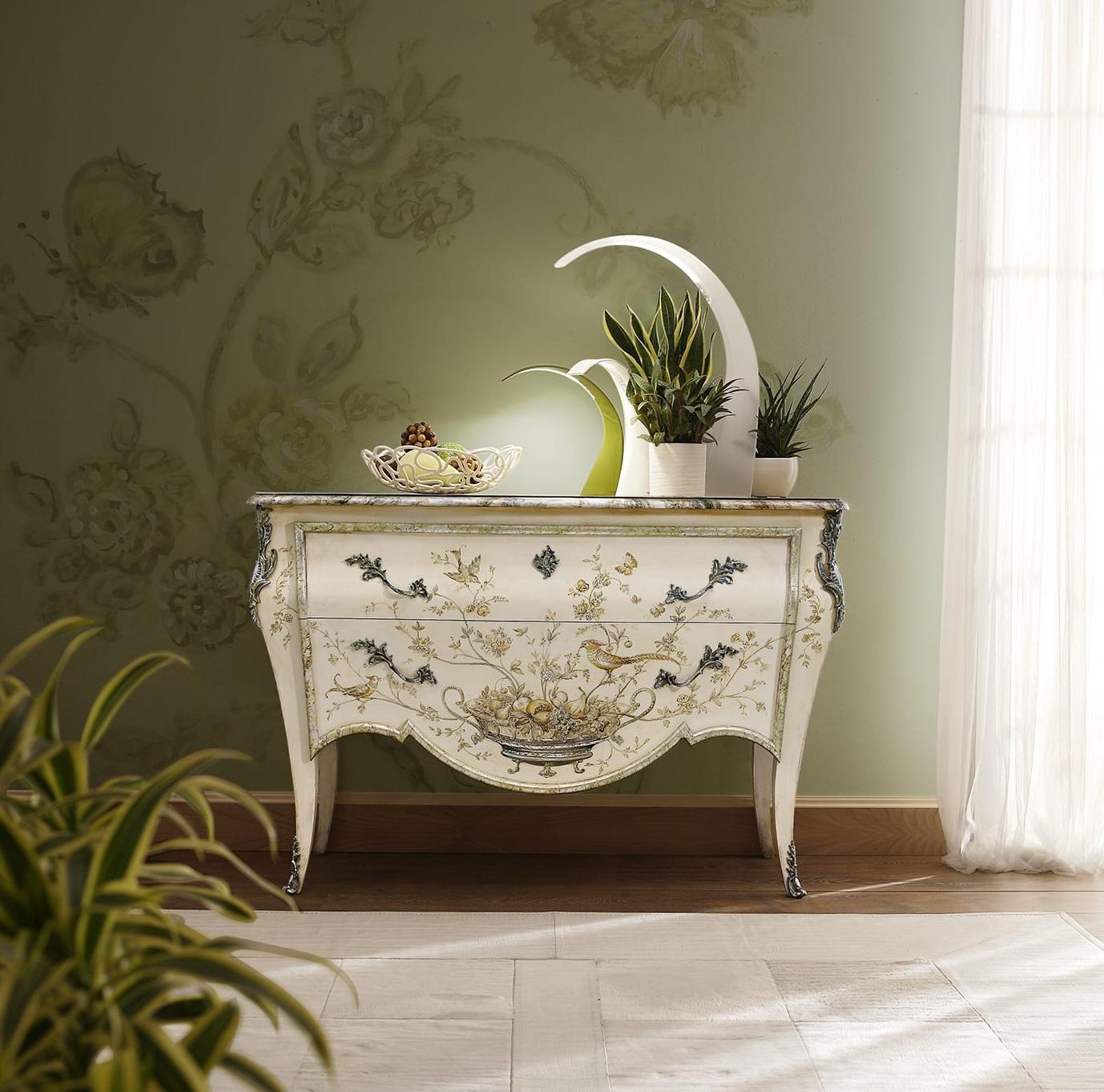 Baroque-Style Dresser with Painted Wood Finish