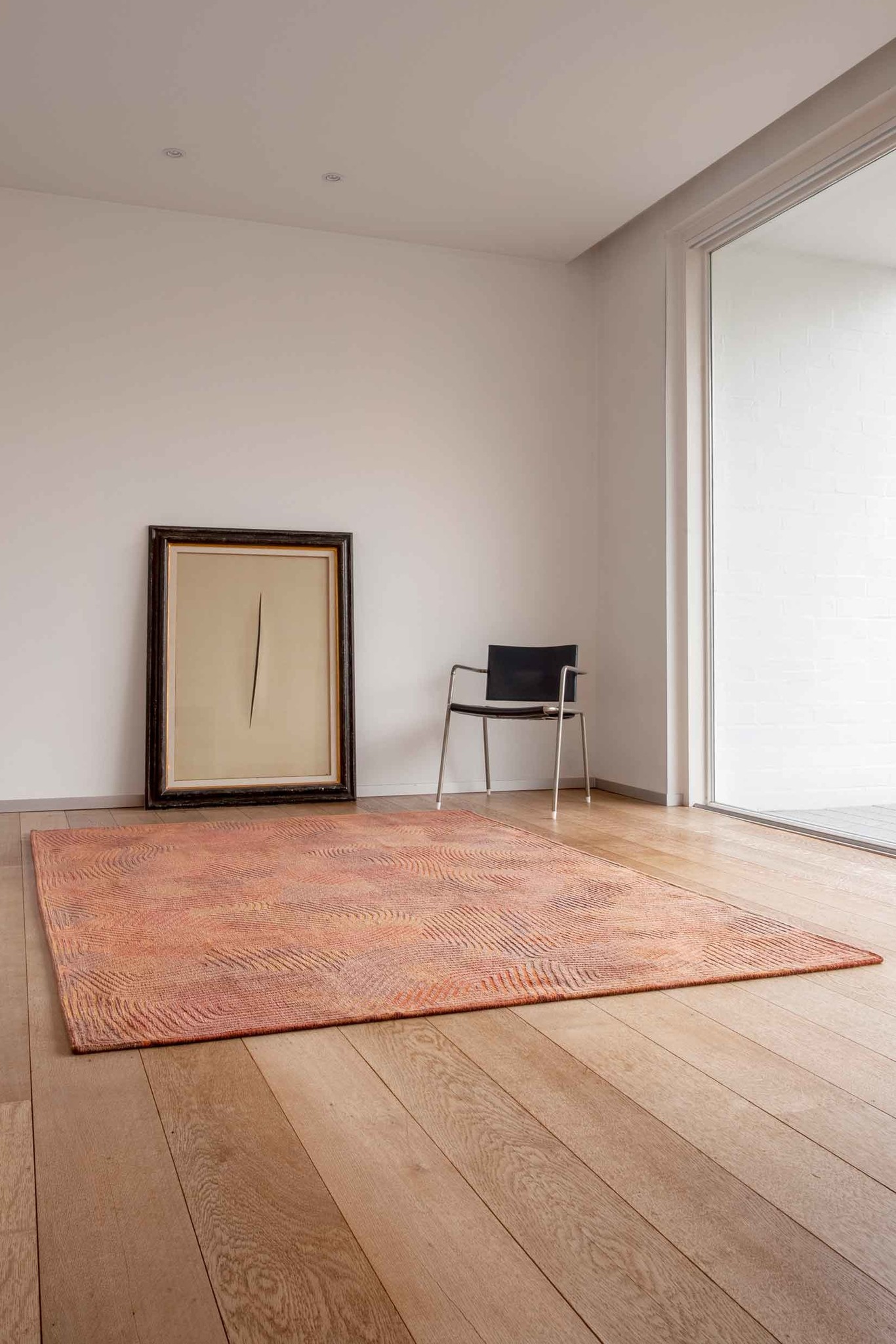 Brown Waves Flatwoven Rug ☞ Size: 2' 7" x 5' (80 x 150 cm)
