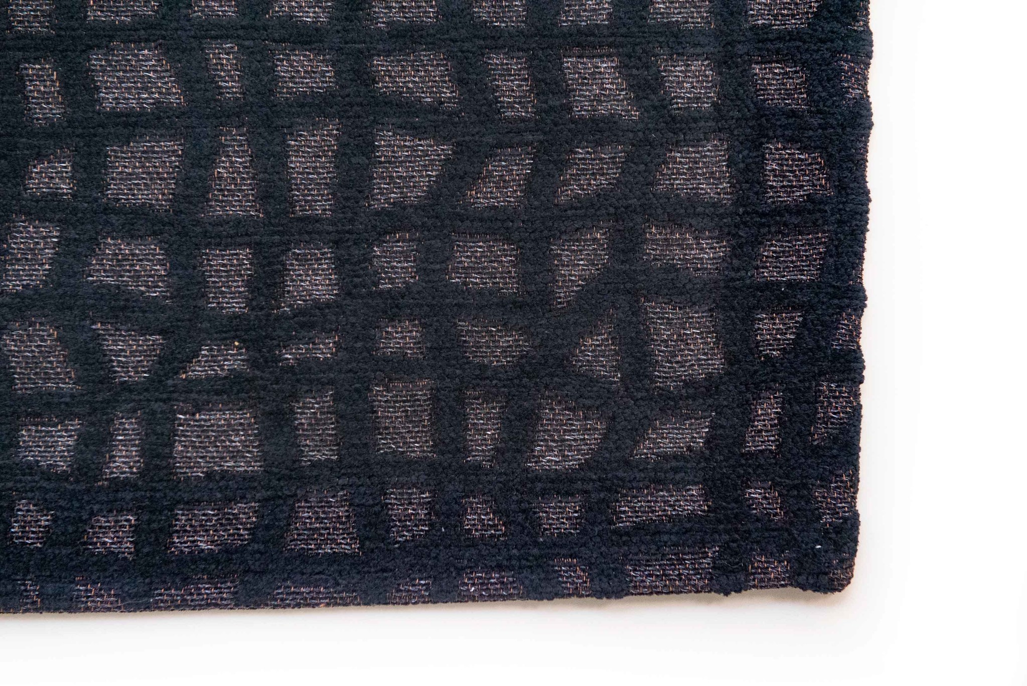 Black Checkered Flatwoven Rug