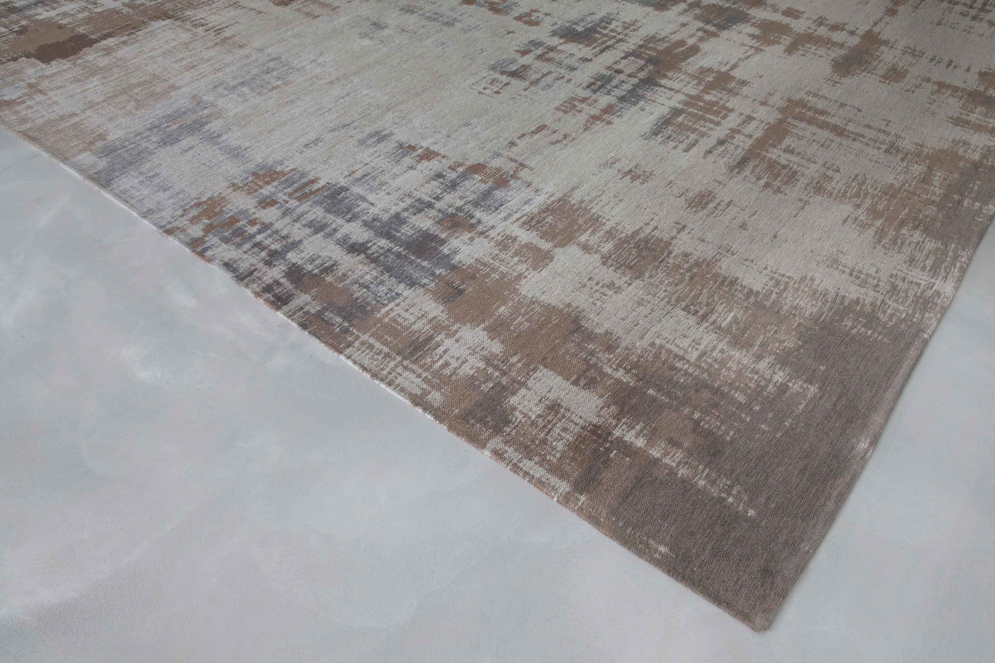 Erased Grey Flatwoven Belgian Rug