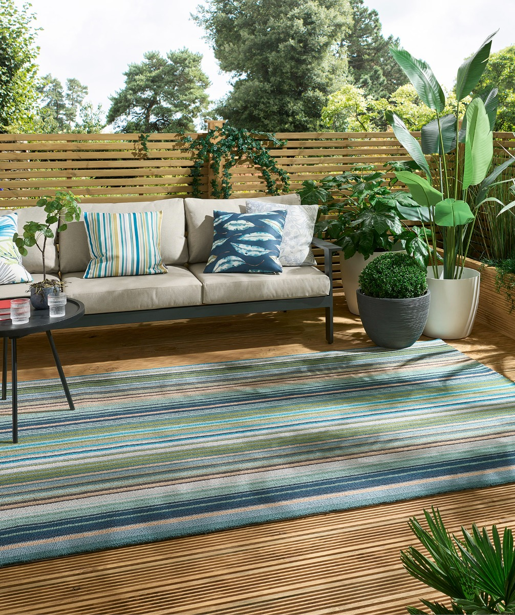 Multi Stripes Outdoor Rug