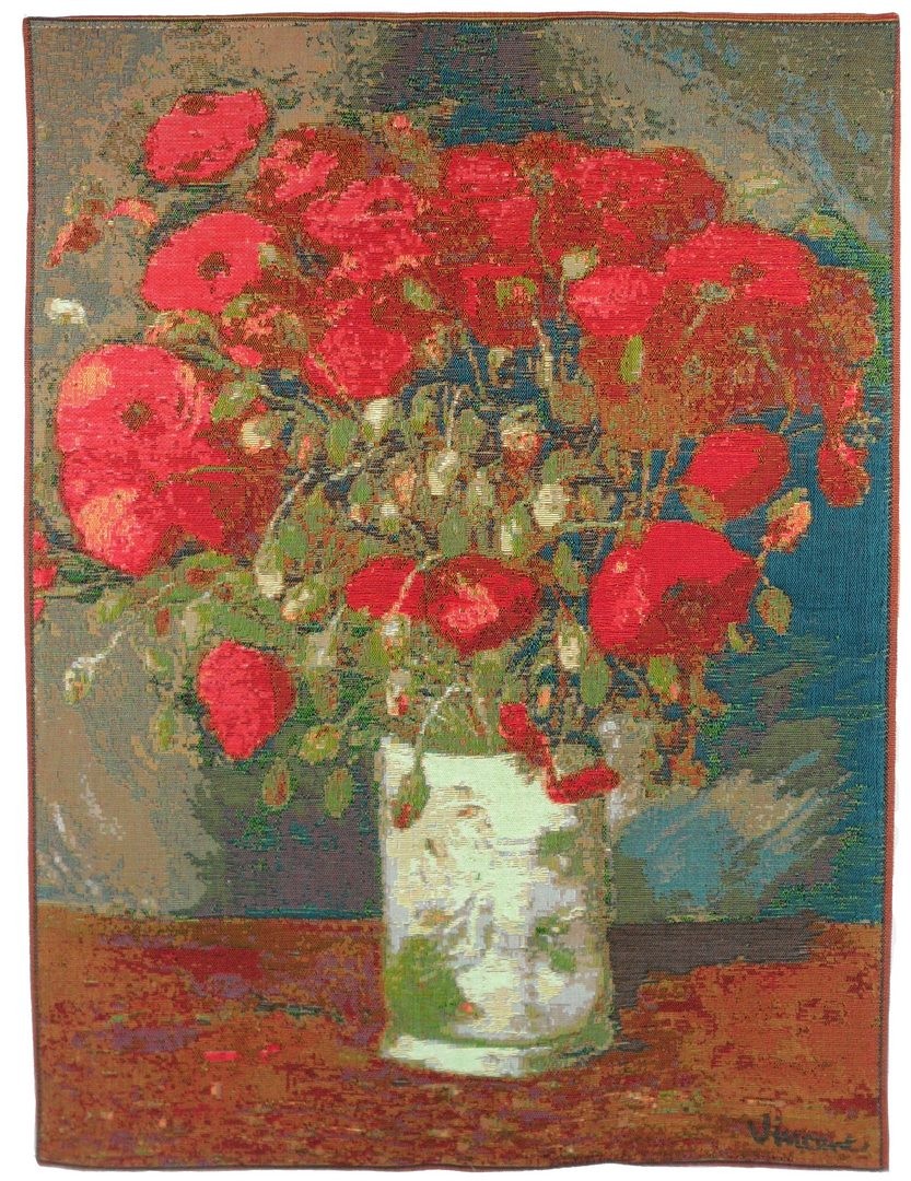 Van Gogh's Vase with Poppies Tapestry