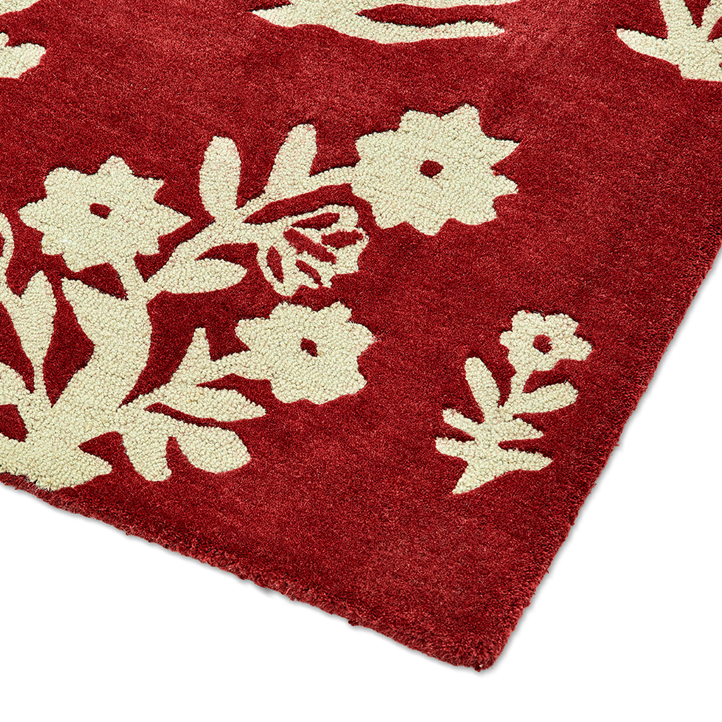 Woodland Glade Damson Red Rug