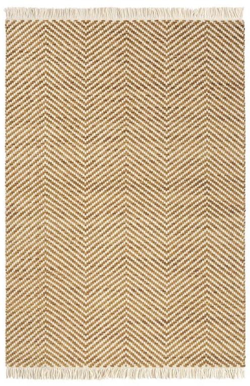 Hand-Woven Wool Brown Rug