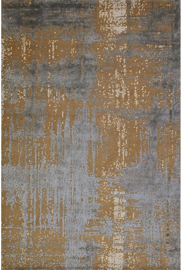 Faded Wool / Viscose Hand-Knotted Rug