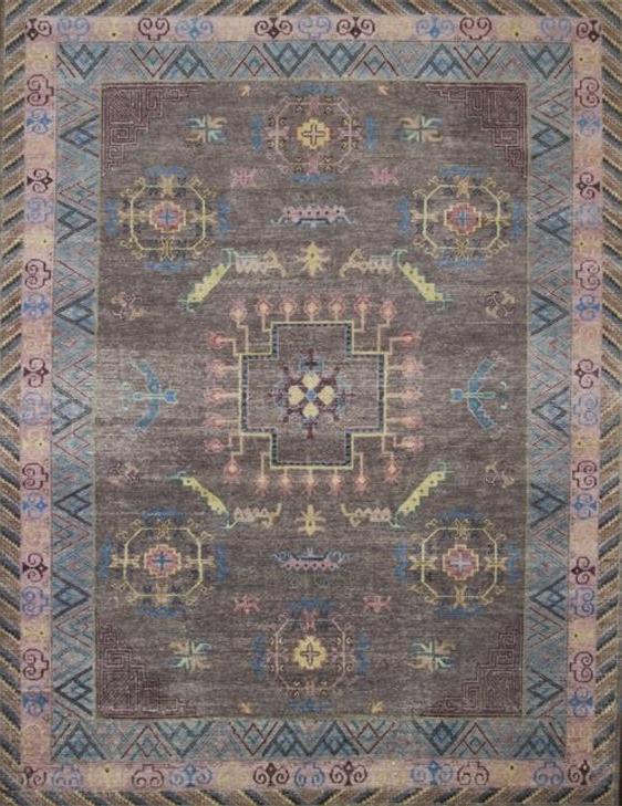 Khotan Hand Knotted Wool Rug