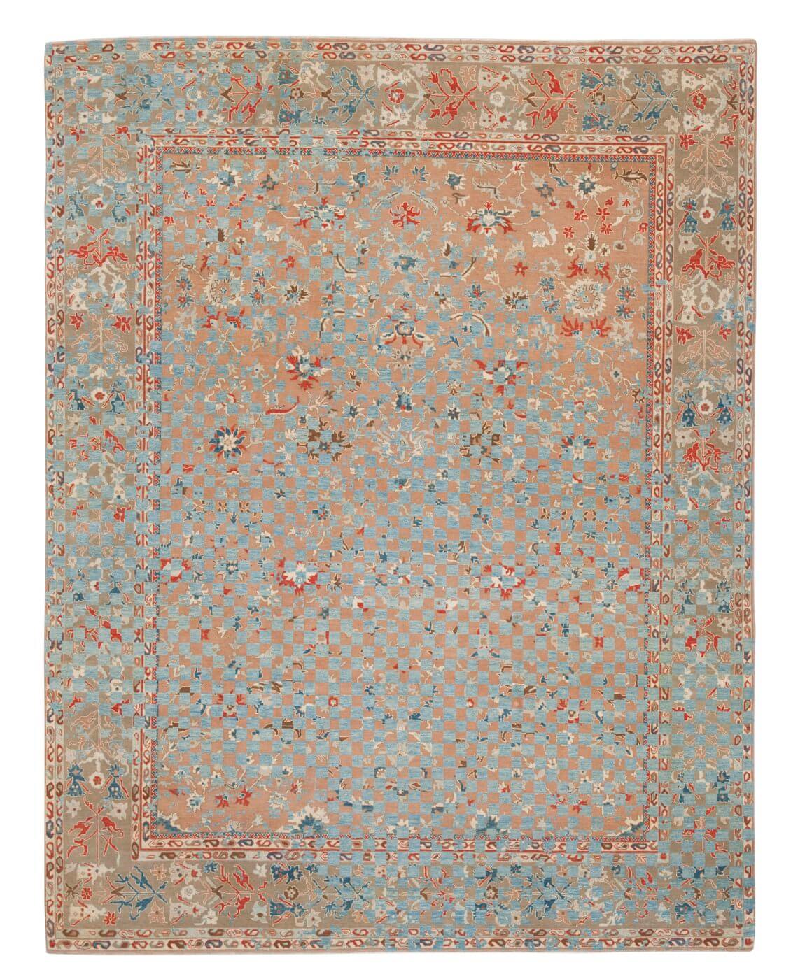 Sultanabad Blue Hand-knotted Rug