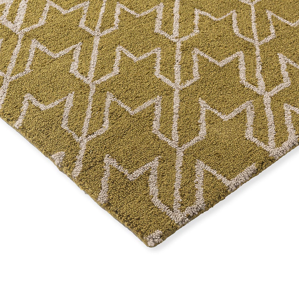 Houndstooth Yellow Outdoor Rug