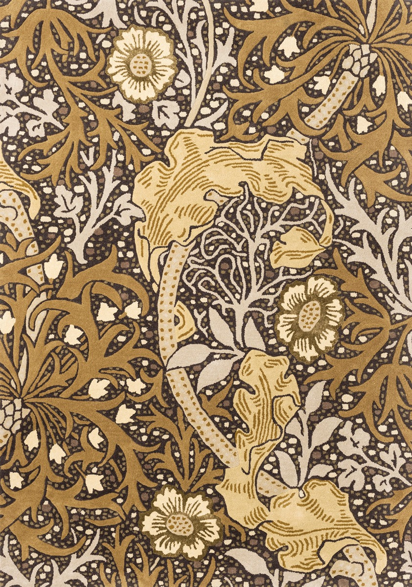 Seaweed Designer Yellow Handtufted Rug