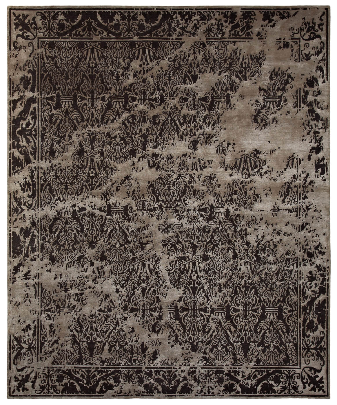 Alcazar Hand-knotted Black Rug