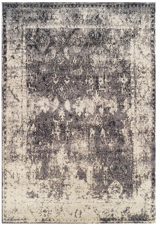 Grey Abstract Vintage Rug