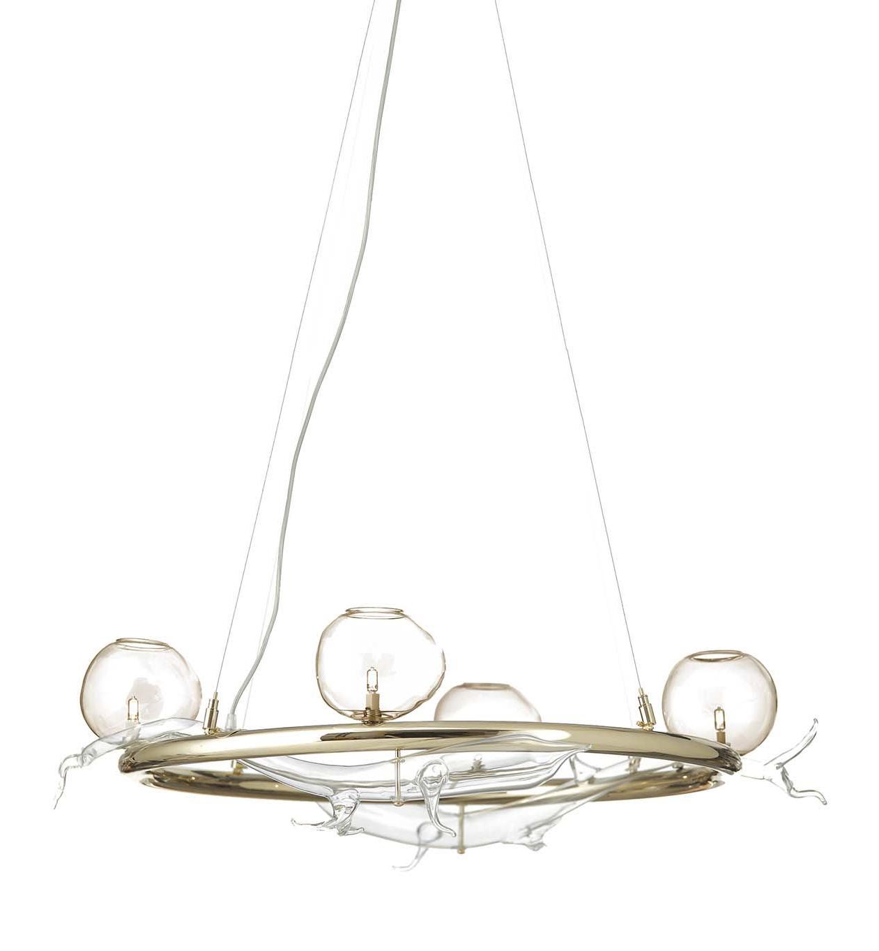 Organic Gold Ring Chandelier