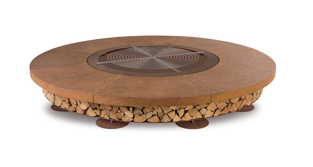 Ercole Concrete Brown Outdoor Italian Fire Pit