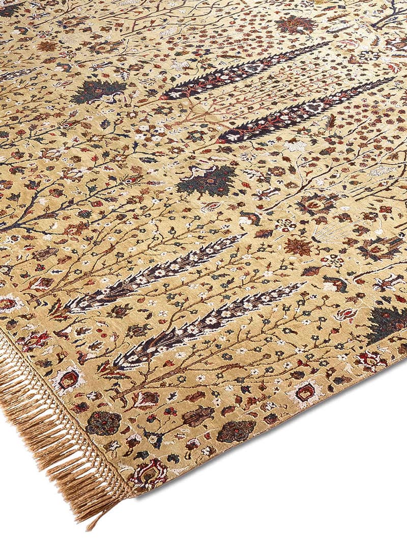 Pine Garden Gold Hand Woven Rug