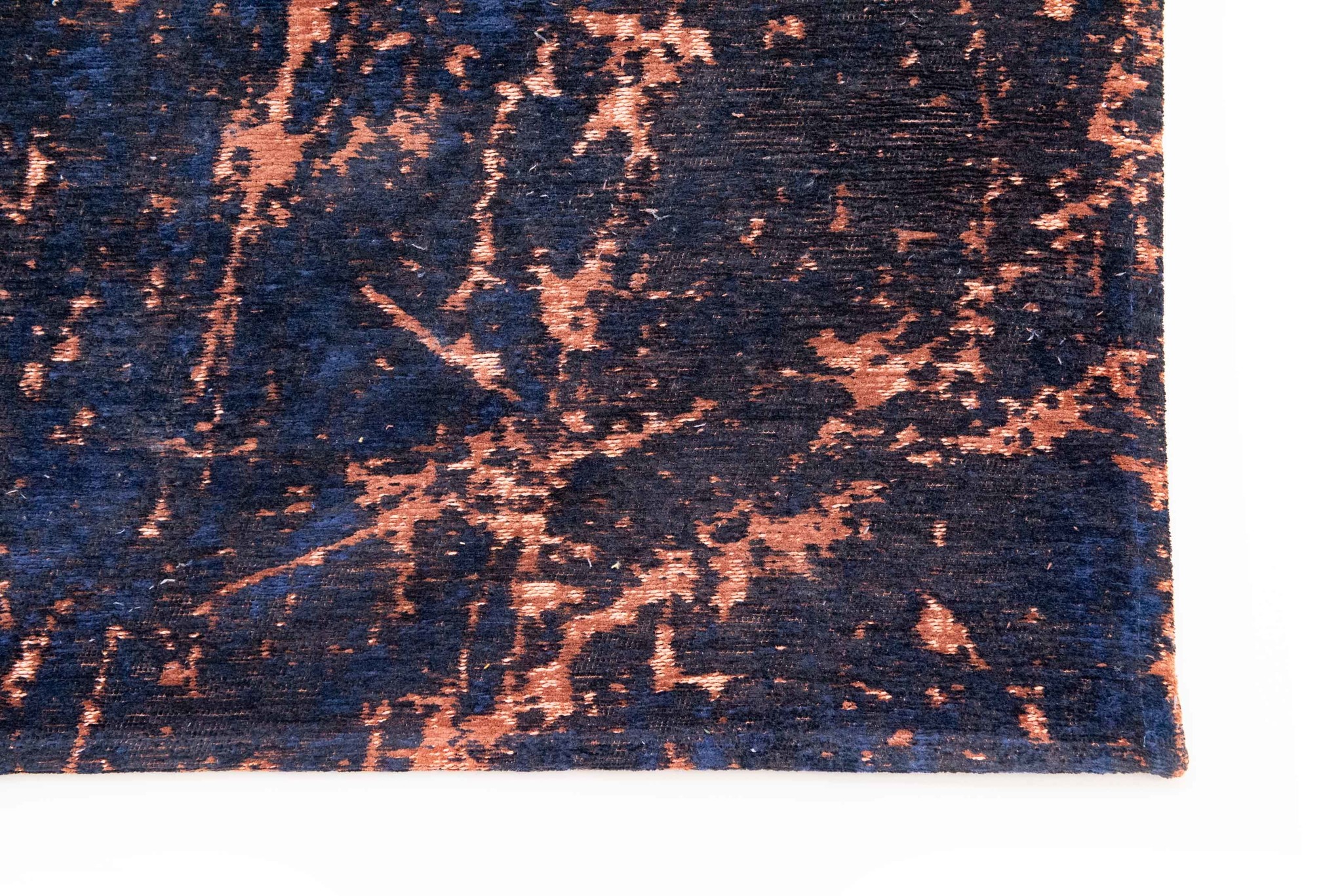 Art Black & Orange Belgian Rug ☞ Size: 6' 7" x 9' 2" (200 x 280 cm)