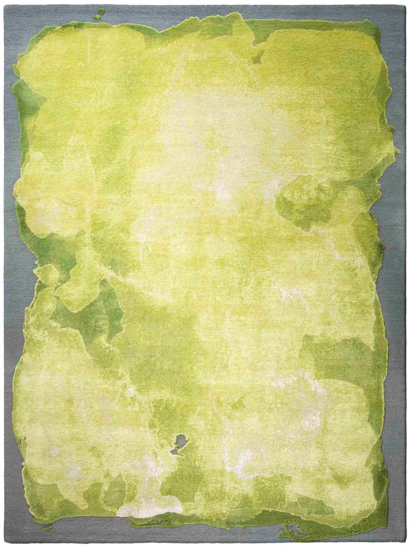 Mono Green / Yellow Hand Knotted Rug