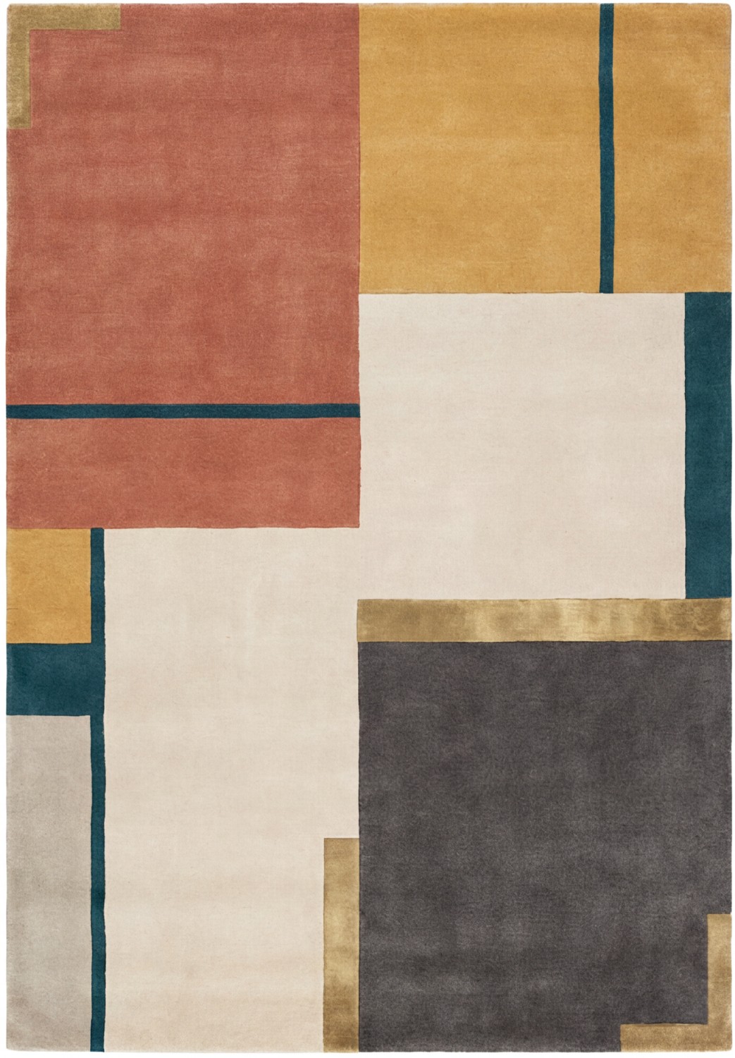 Structured Patch Handcrafted Rug
