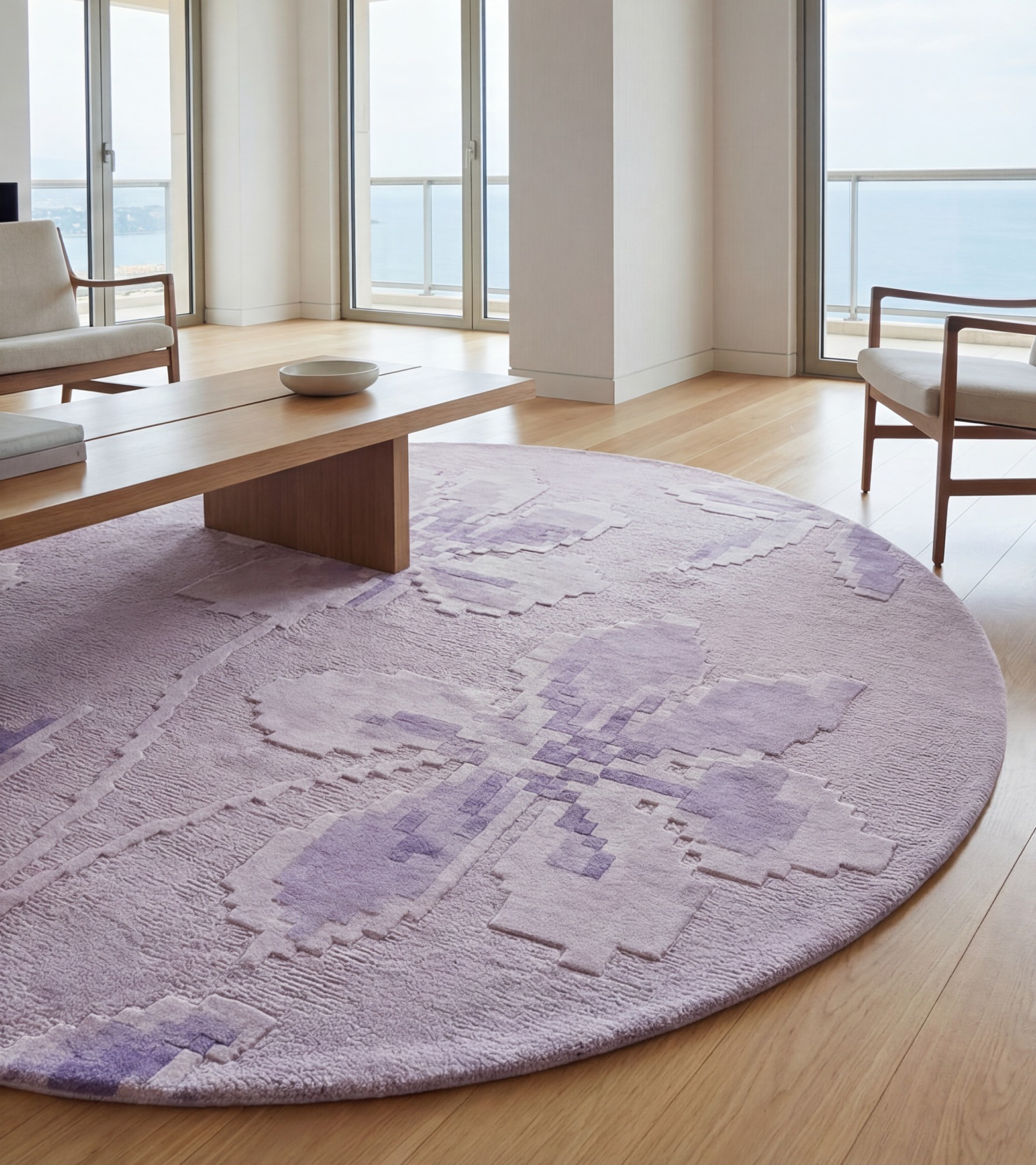 Lavender Bloom Handcrafted Rug