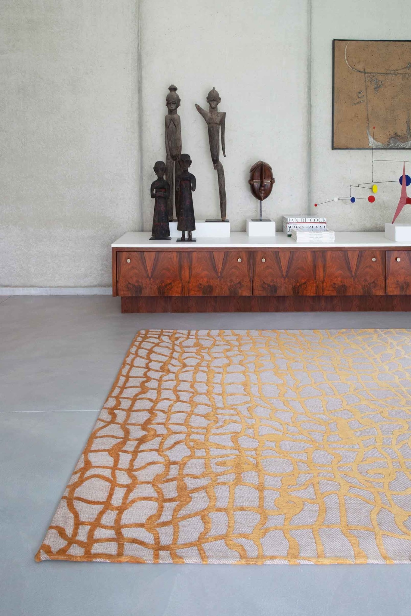 Gold Flatwoven Rug ☞ Size: 8' x 11' 2" (240 x 340 cm)