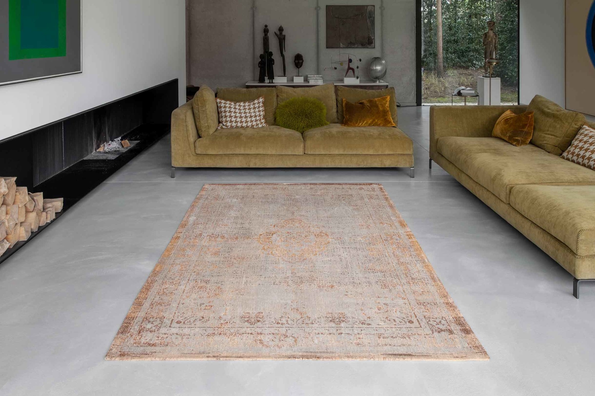 Medallion Orange Rug