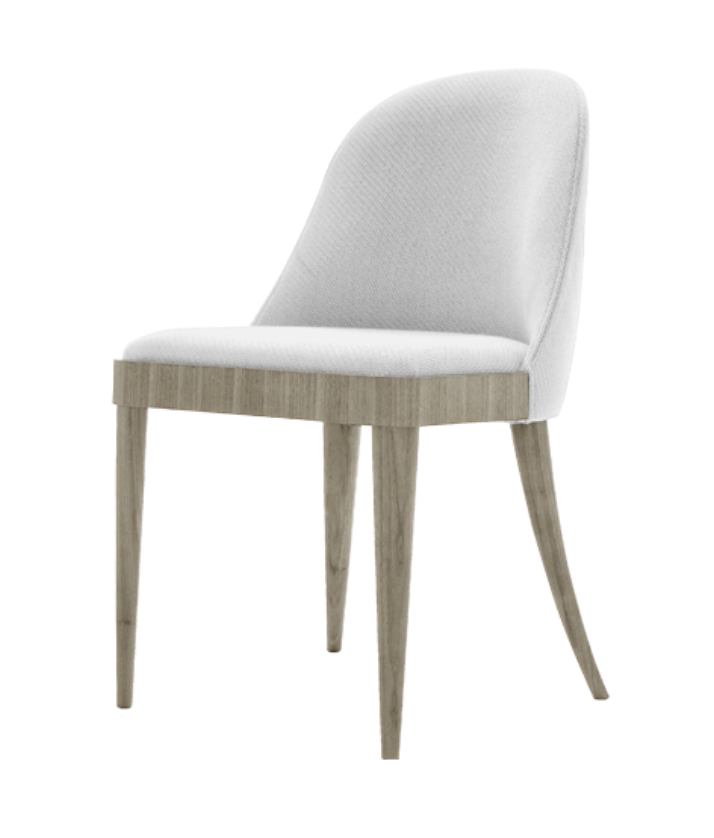 Cordiale Grey Solid Walnut Chair ☞ Color: Linen UNICO NF184 47