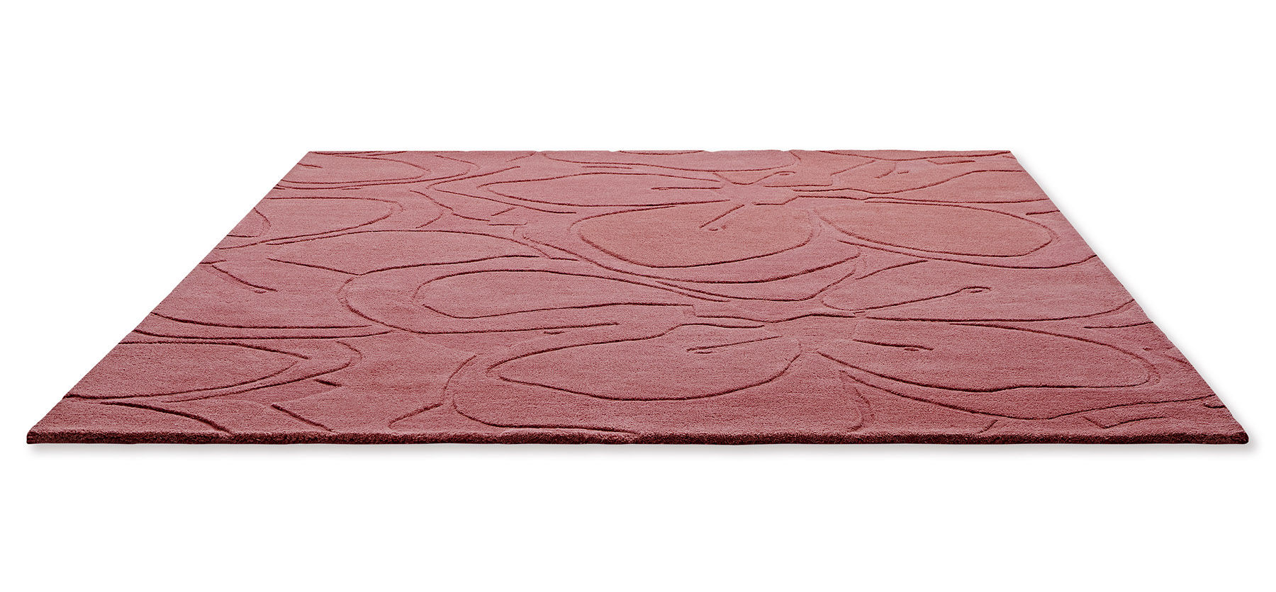 Romantic Magnolia Pink Designer Rug ☞ Size: 4' 7" x 6' 7" (140 x 200 cm)