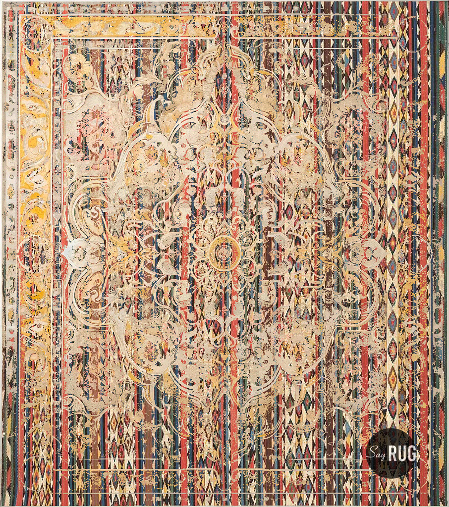 Crazy World 3 Hand-Knotted Rug