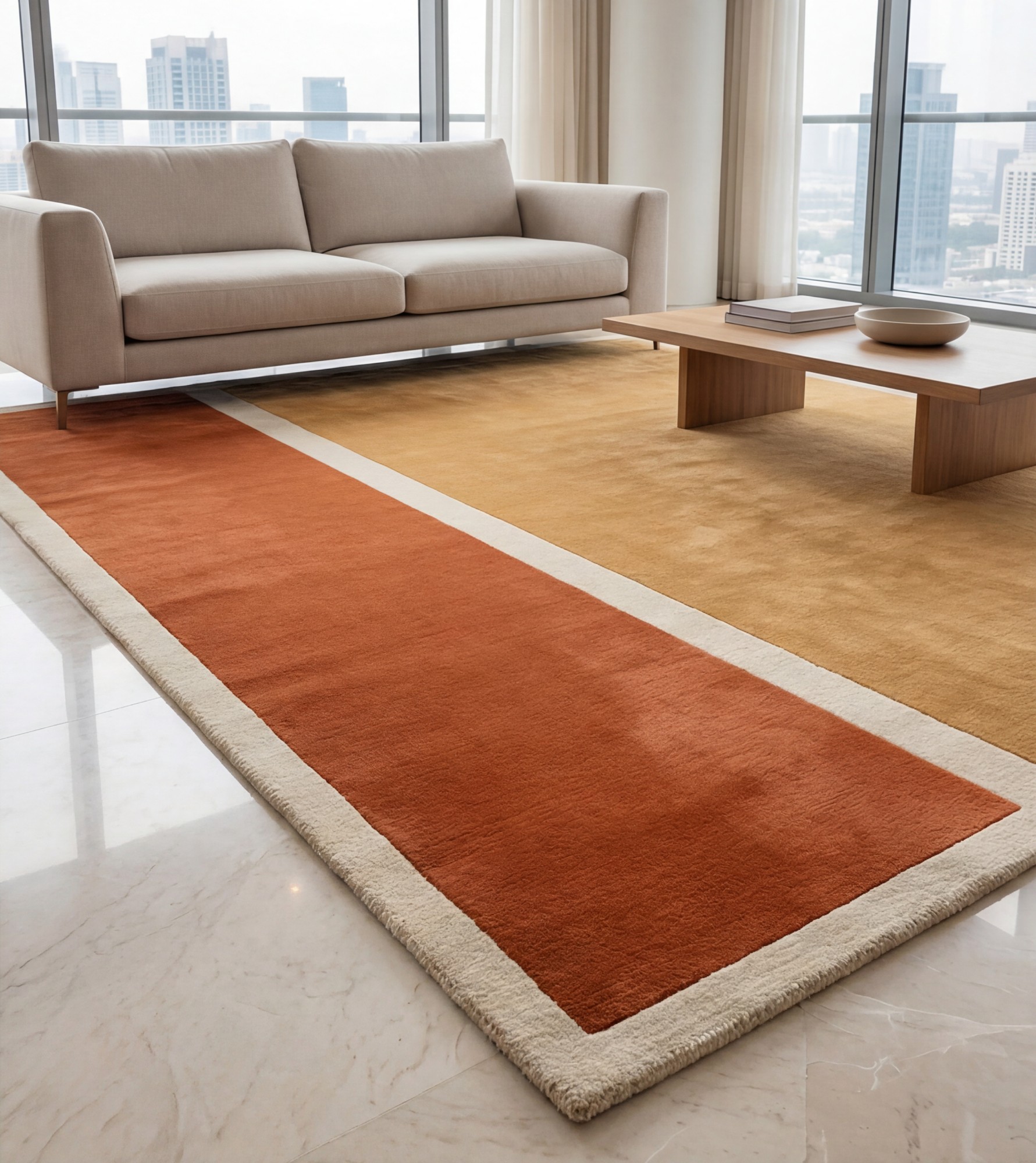 Copper Column Luxury Rug