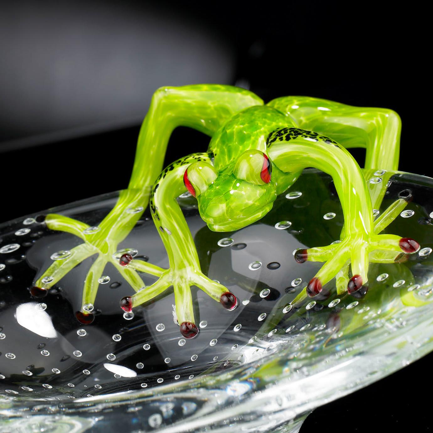 Glass Bowl with Frog