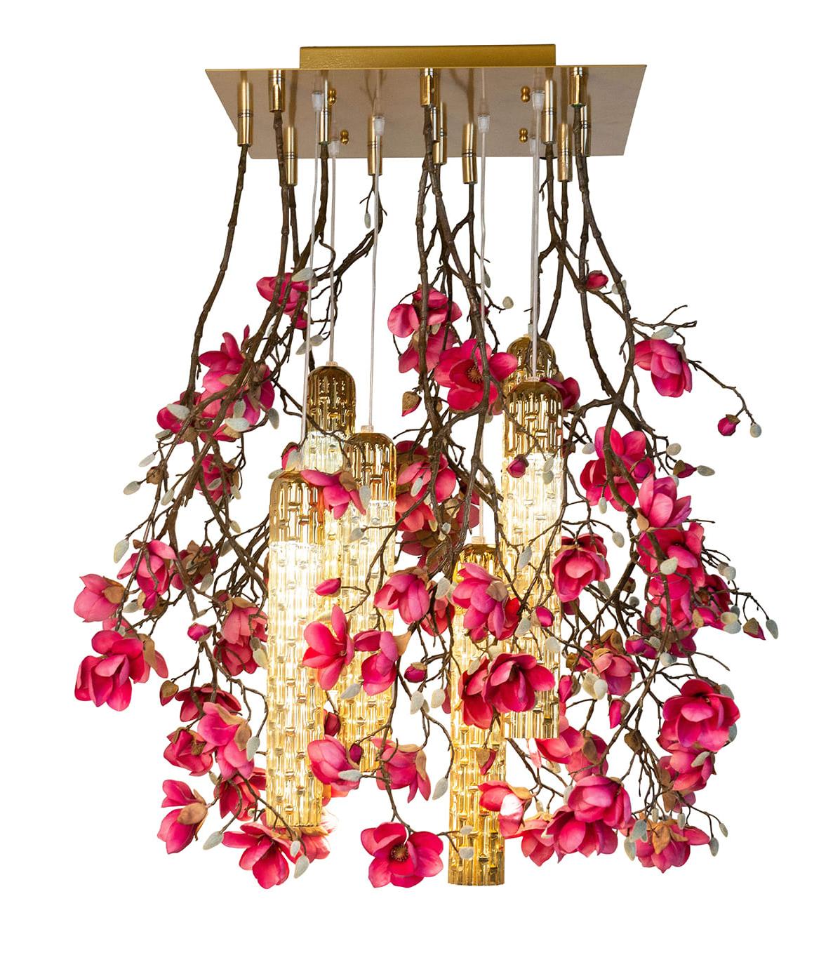 Magnolia Square Gold Chandelier