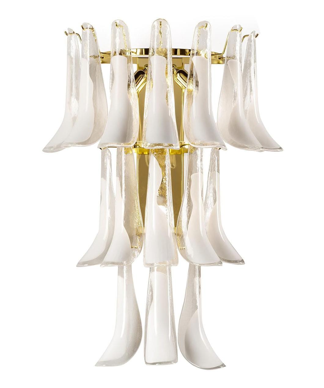 Murano Glass Leaf Wall Sconce