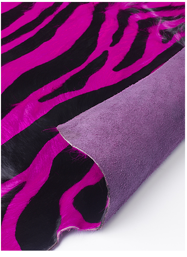 Pink Zebra Luxury Cowhide