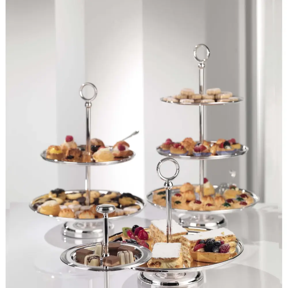Three-Tier Silver-Plated Fruit Stand