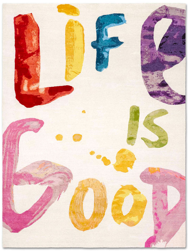 Life is Good Hand Knotted Rug