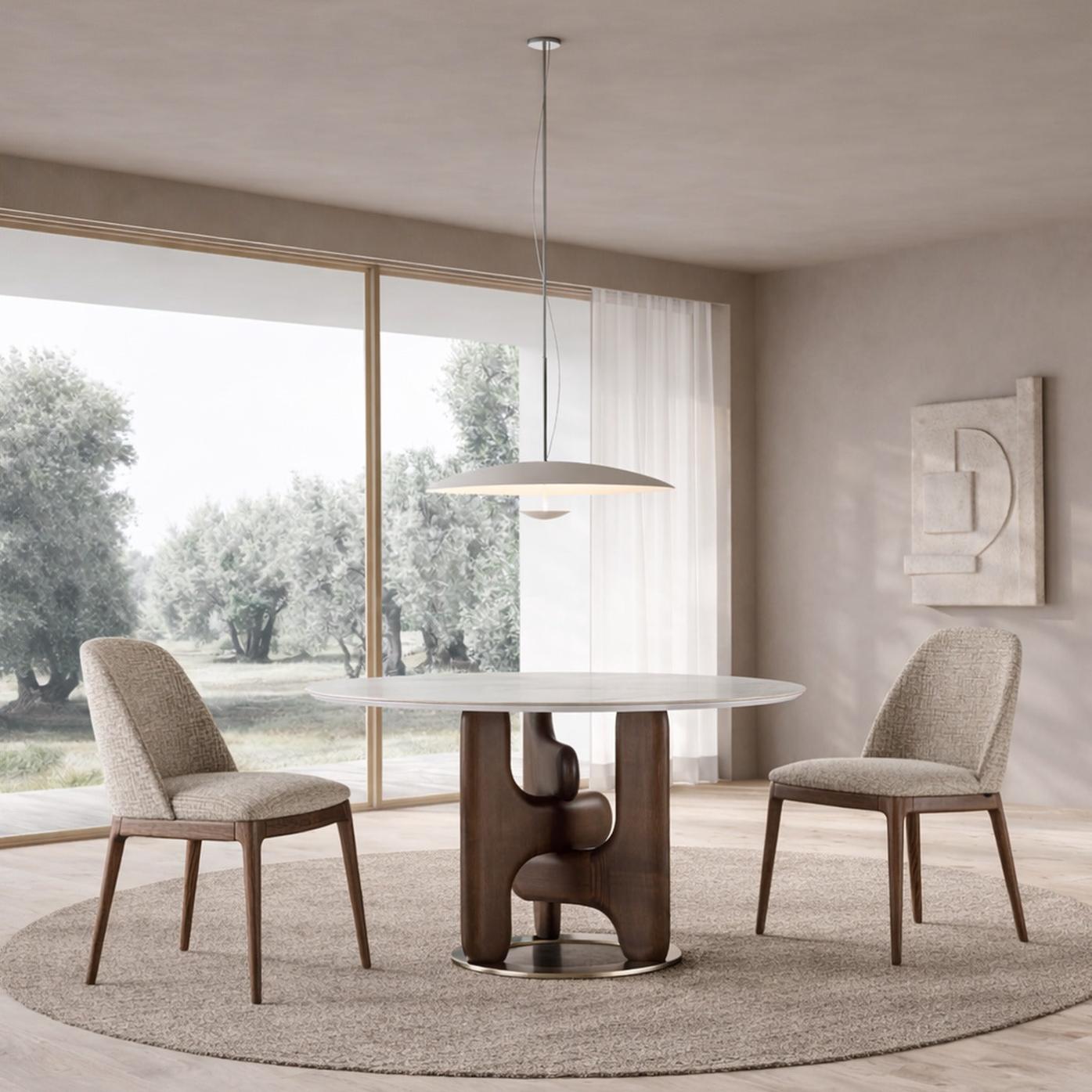 Clifford Marble-Top Round Dining Table