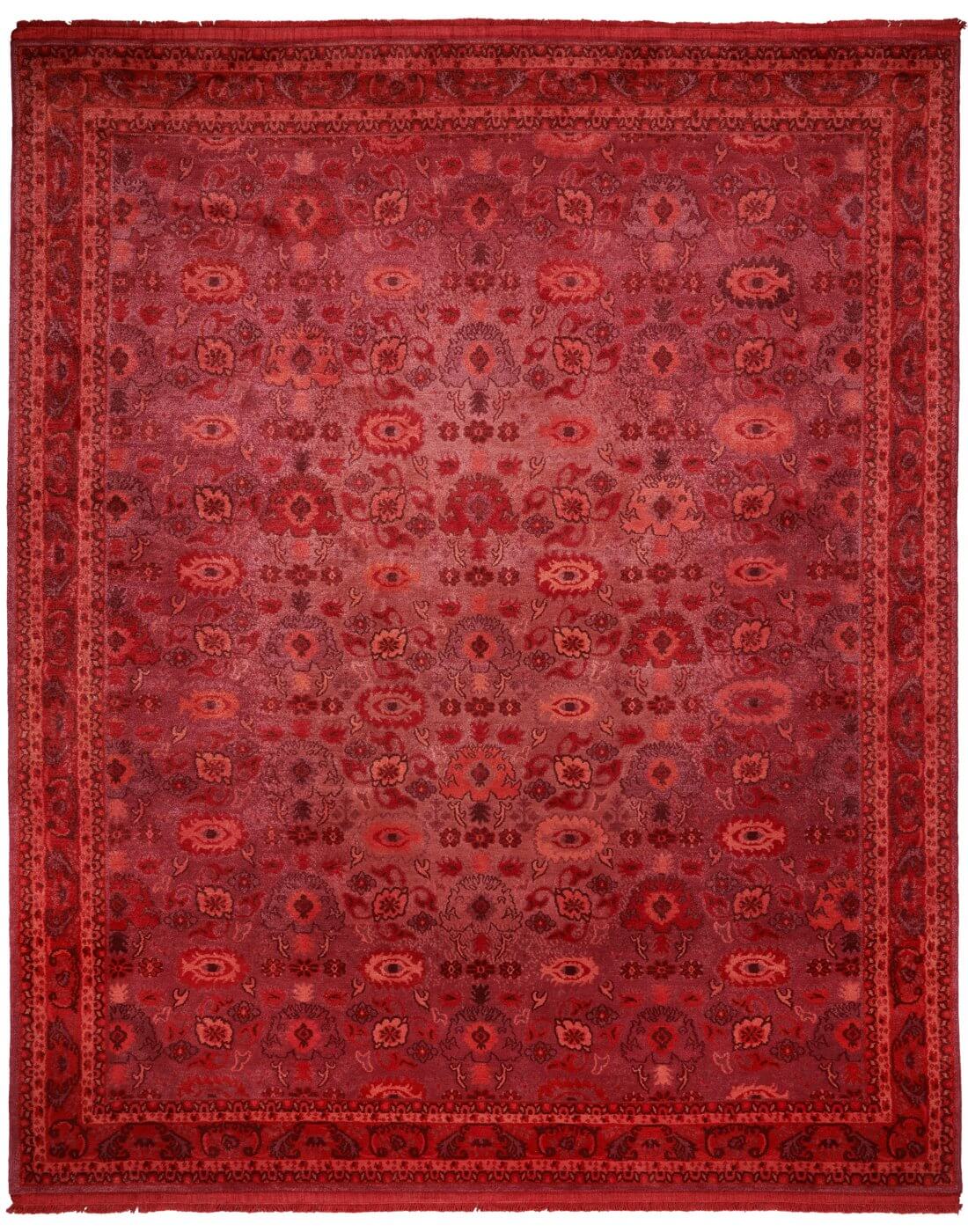 Bidjar Hand-knotted Red Rug