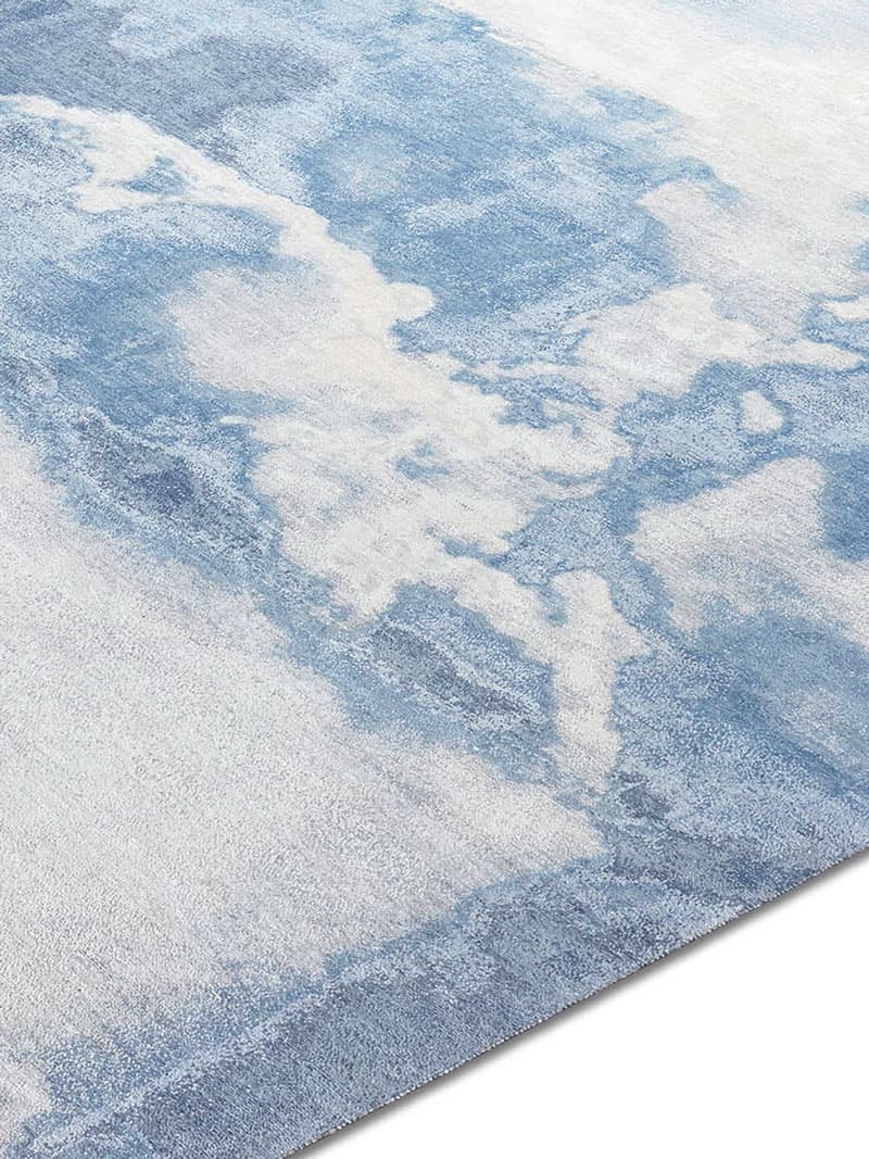 Clouds Blue Hand-Woven Rug