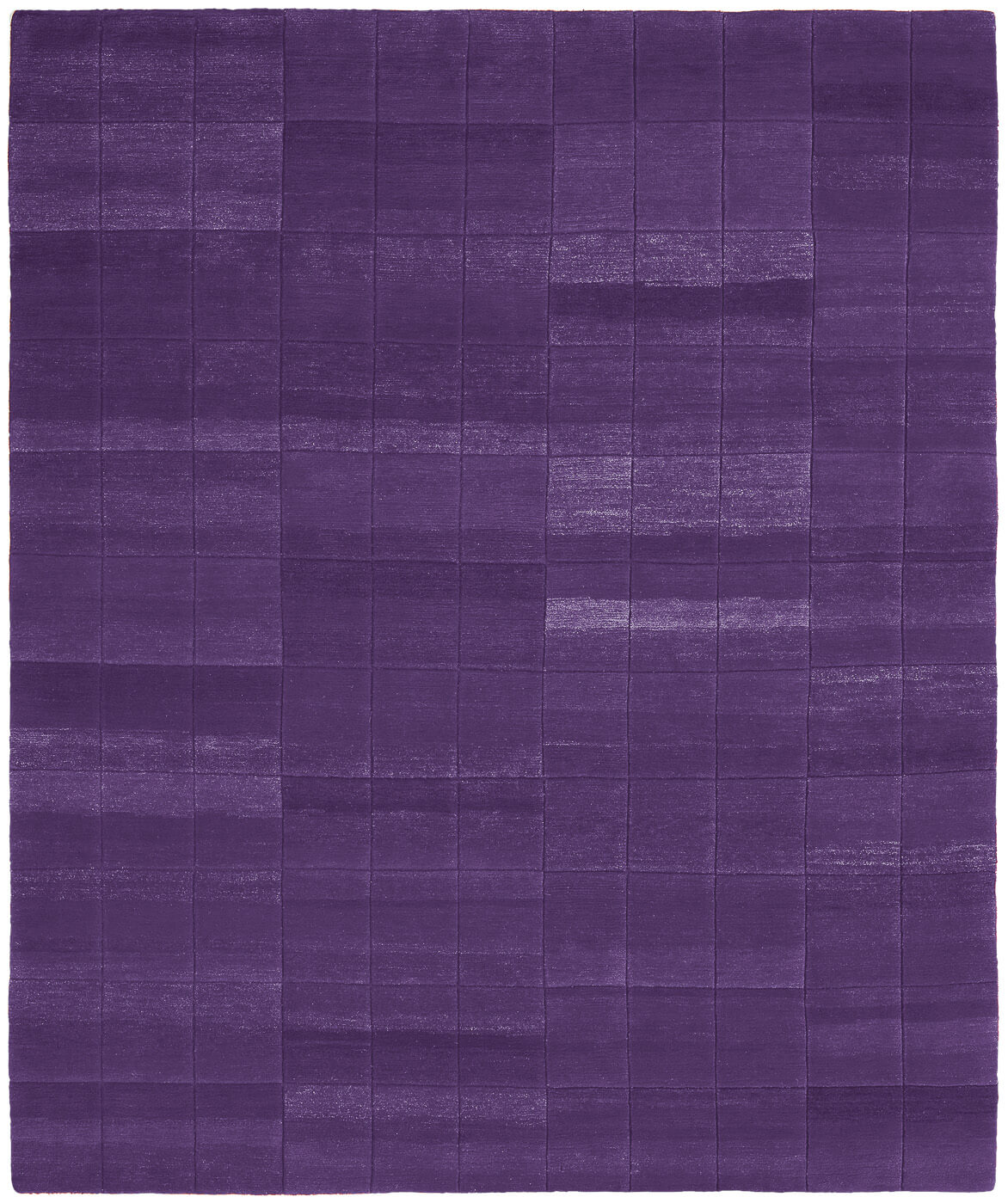 Deep Line Purple Hand-Knotted Rug