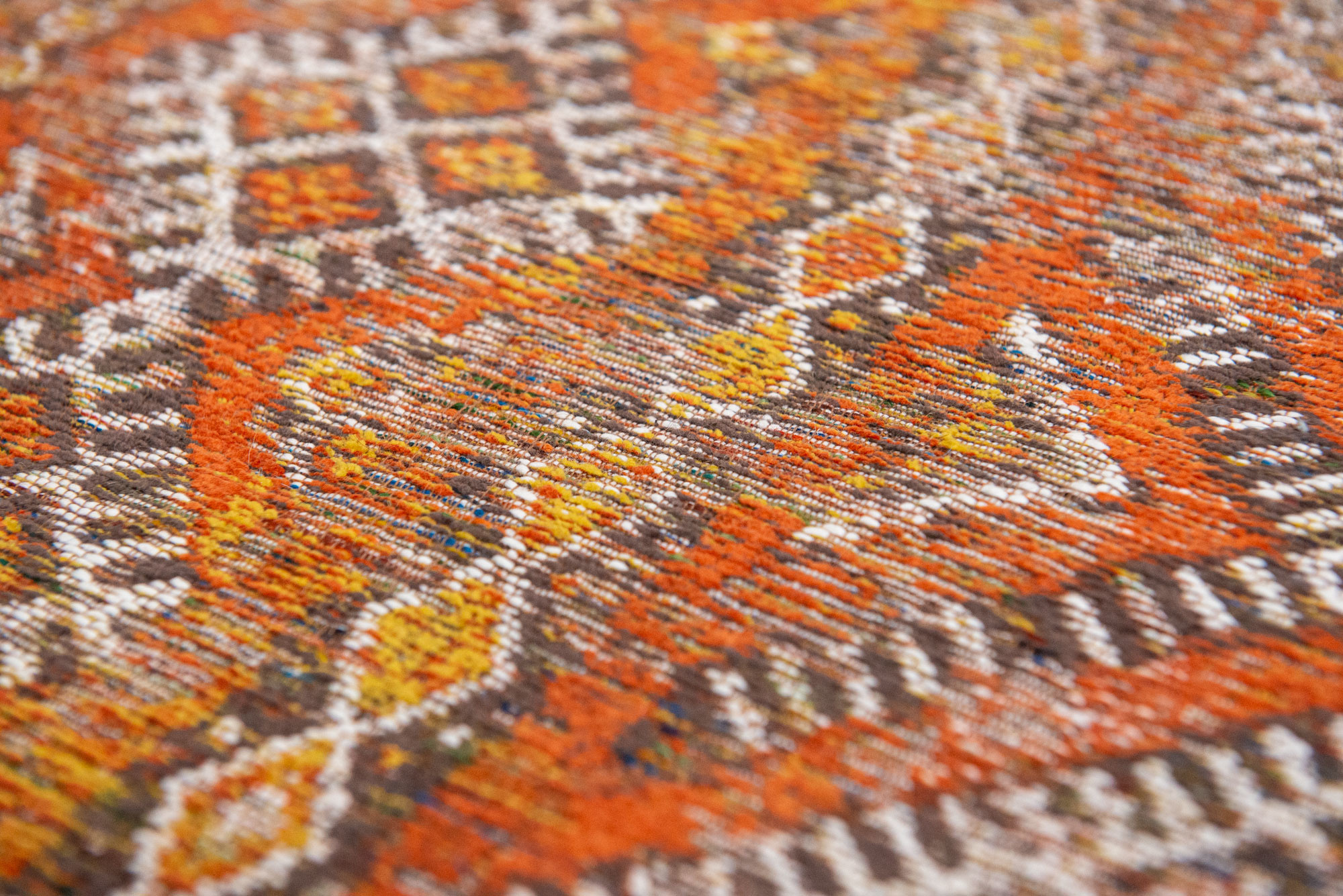 Antiquarian Flatwoven Orange Rug ☞ Size: 5' 7" x 8' (170 x 240 cm)