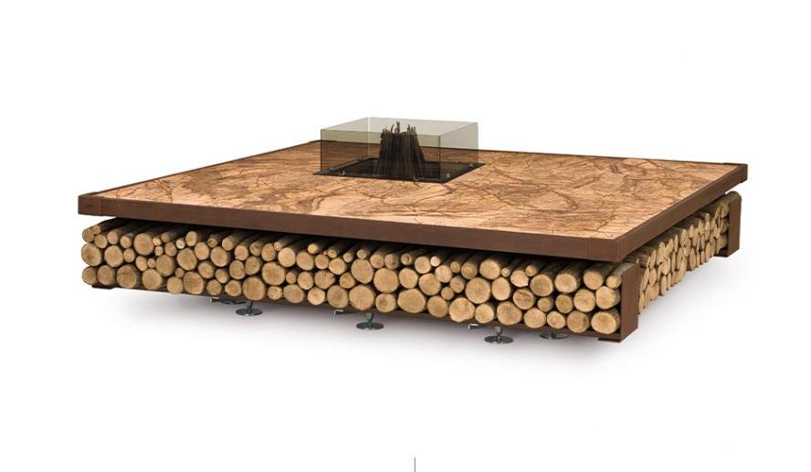 Opera Brown Square Garden Fire Pit