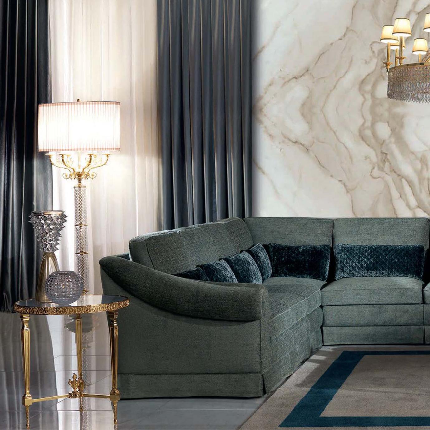 Brass Marble Top Side Table
