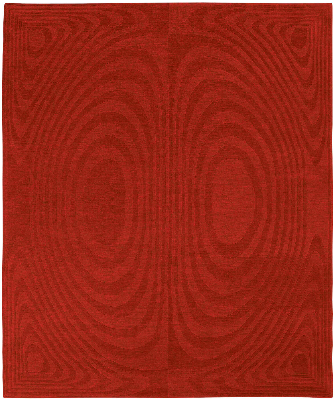 Hand-Woven Art Red Rug