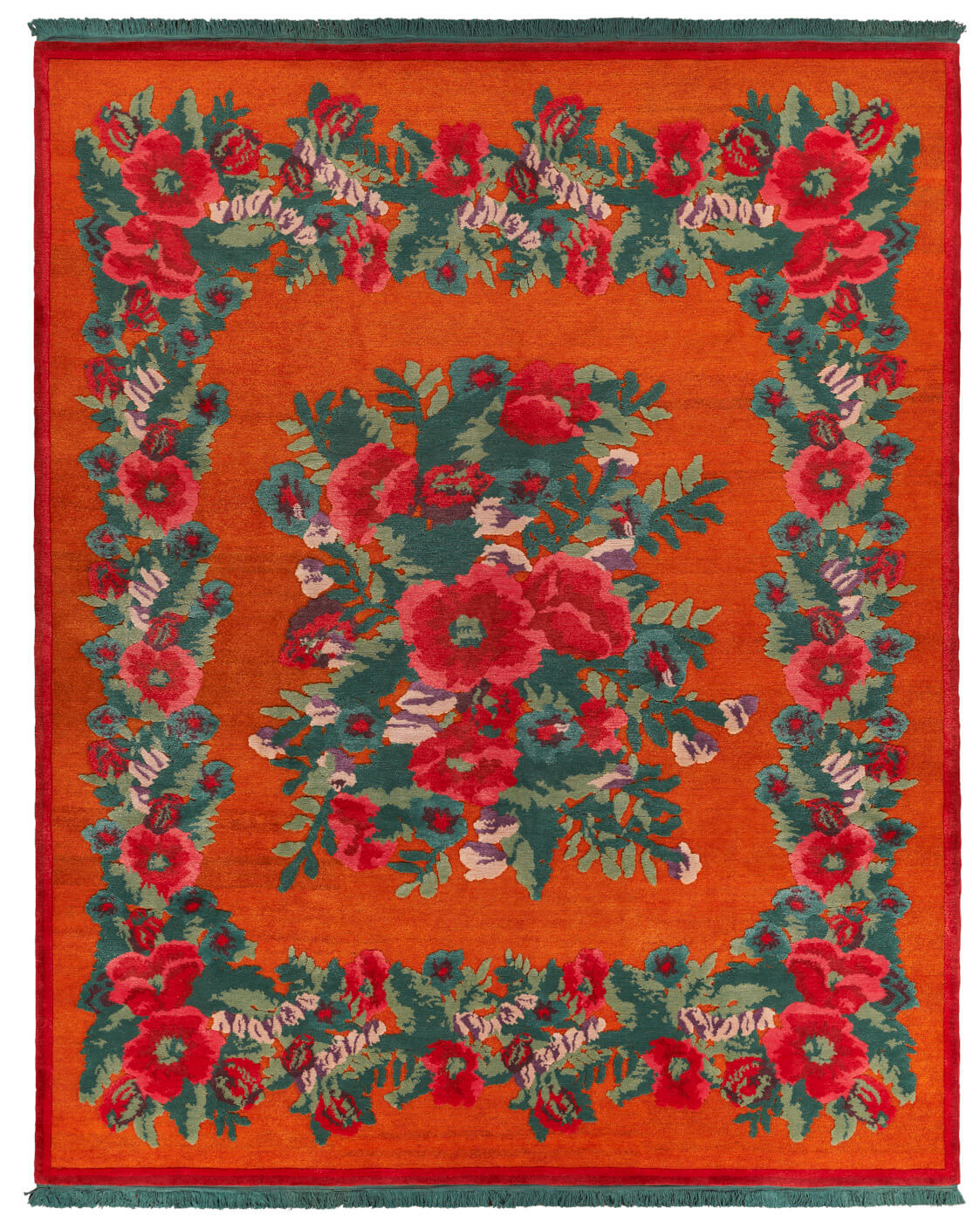 Traditional Handmade Red Rug