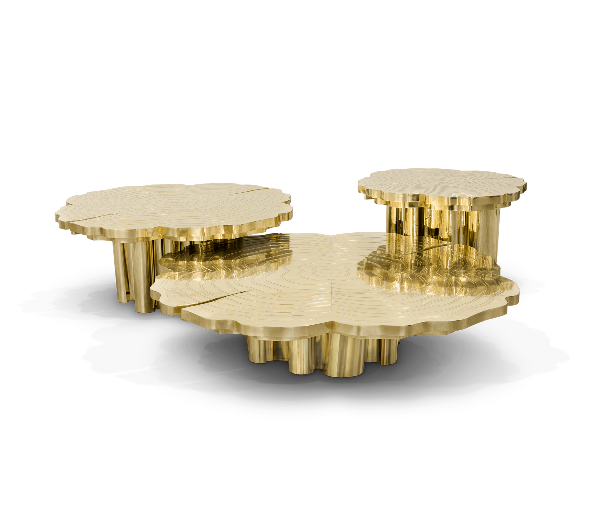 Fortuna Gold 3-Piece Coffee Table Set