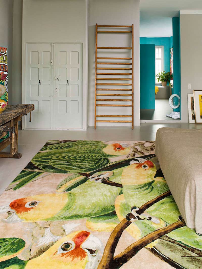 Parrots Luxury Handmade Rug